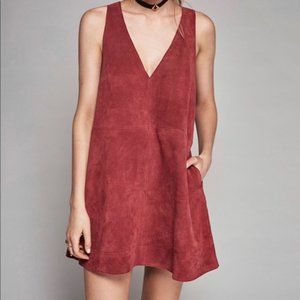 Free People suede mini shift dress
